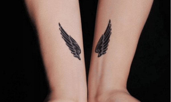 Hình tattoo cánh thiên thần mini siêu cấp dễ thương