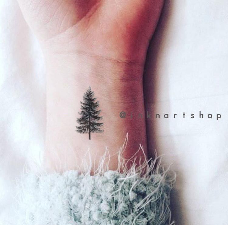 Hình tattoo cây thông nhỏ