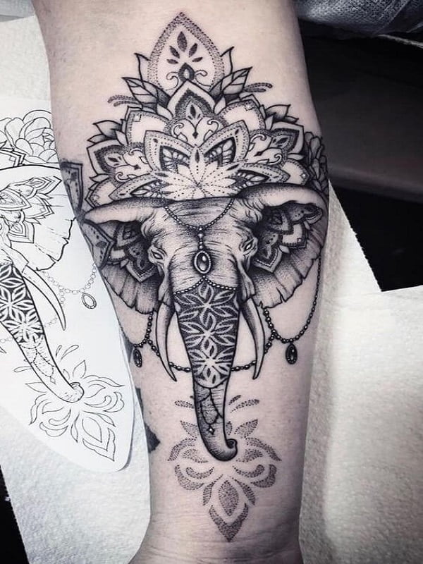 Hình tattoo con voi đẹp và nghệ thuật cá tính cho nam