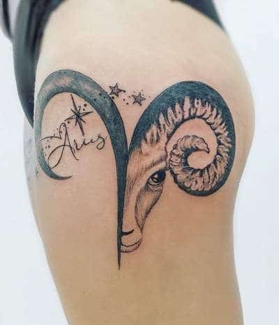 Hình tattoo cung Bạch Dương đẹp ý nghĩa nhất