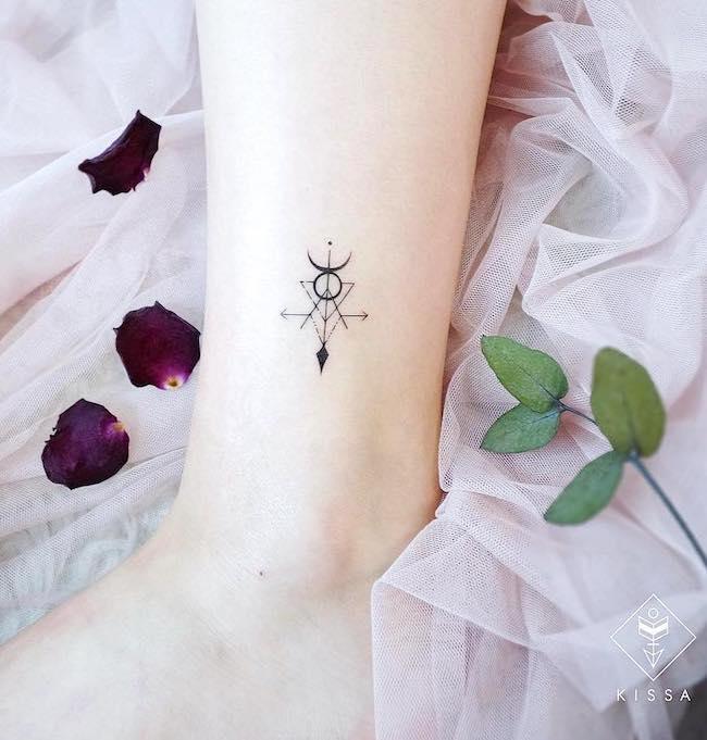 Hình tattoo cung Kim Ngưu nhỏ xinh