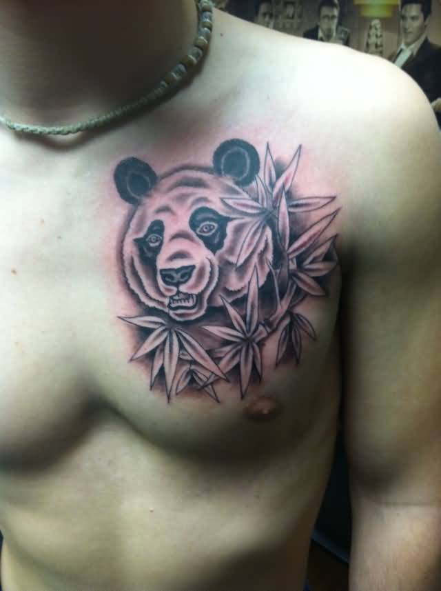 Hình tattoo gấu trúc ở ngực nam đẹp