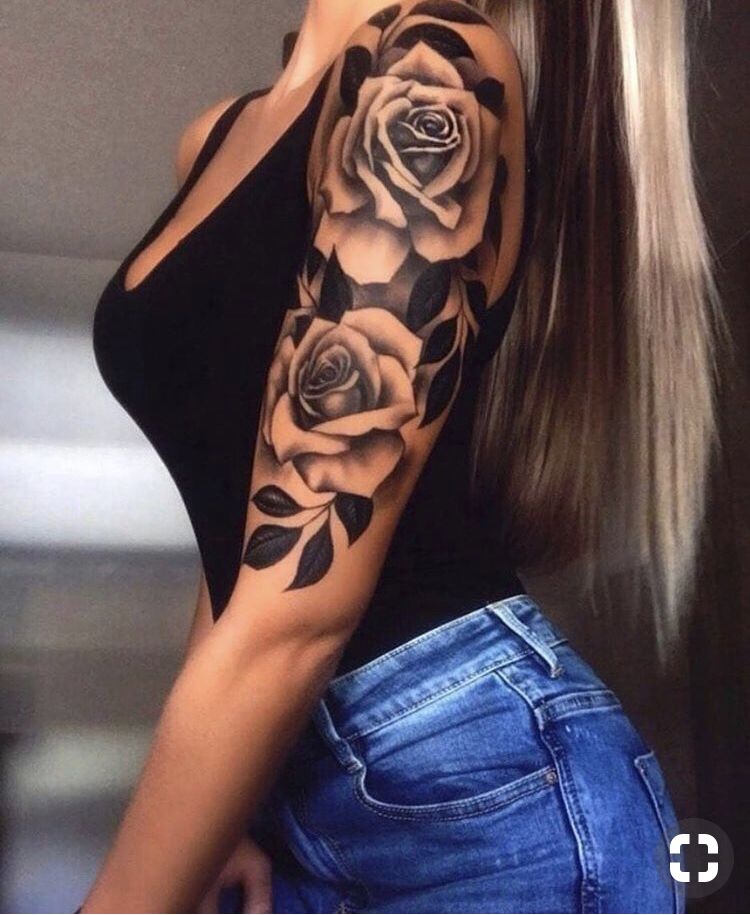 Hình tattoo hoa hồng ở tay cho nữ