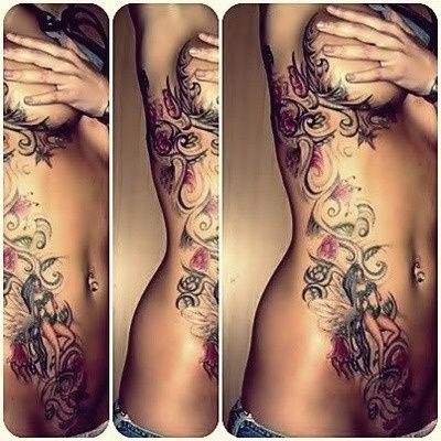 Hình tattoo nữ xăm nửa người đẹp lạ