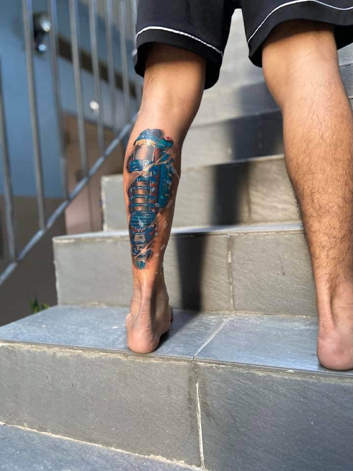 Hình tattoo phuộc xe chất ngầu