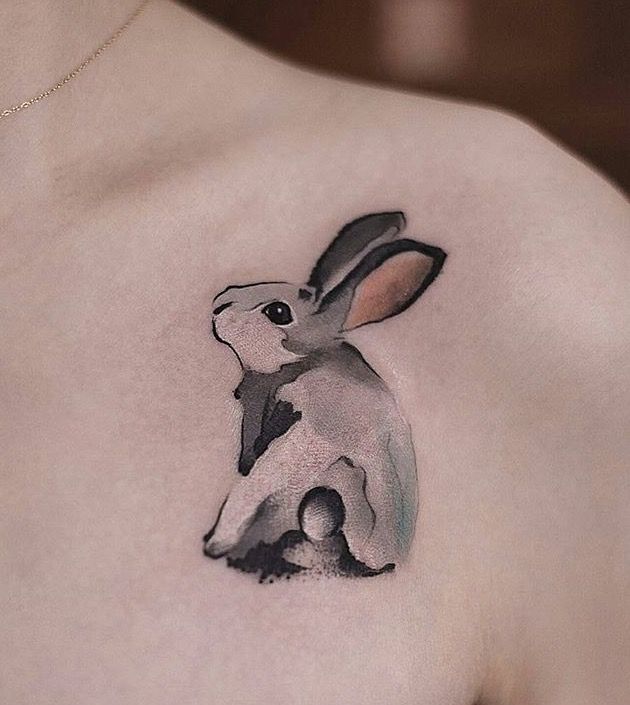 Hình tattoo thỏ bunny xinh