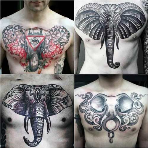 Hình tattoo voi cho nam chất