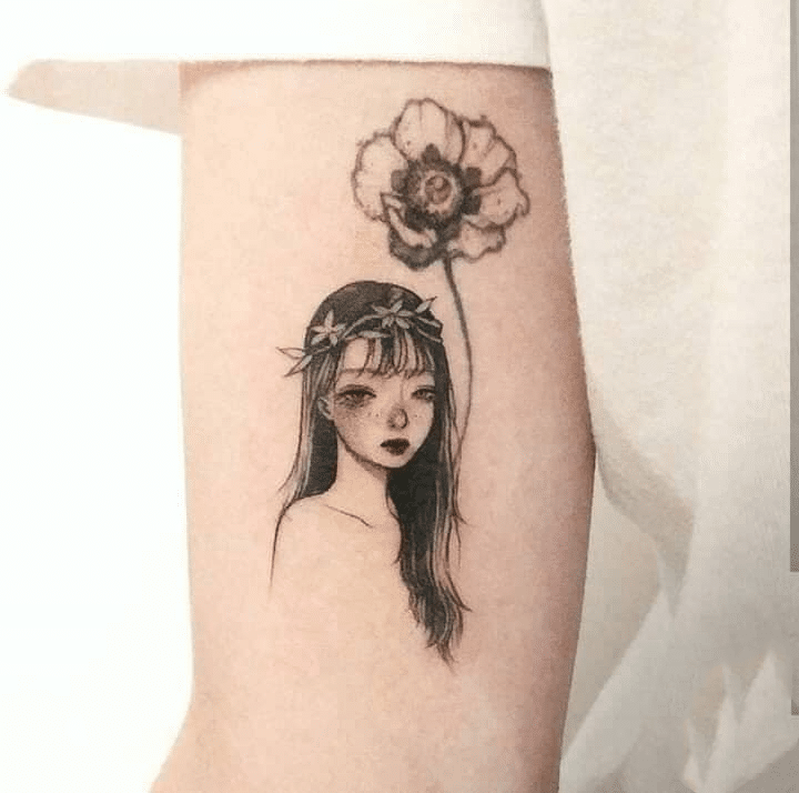 Lỗi nhịp khi nhìn thấy tattoo cô gái buồn xinh như hoa