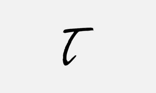 Mẫu chữ T đẹp đơn giản
