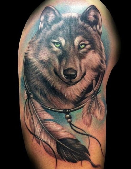 Mẫu tattoo chó sói đẹp cho giới trẻ