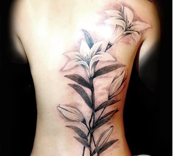 Mẫu tattoo hoa lan đẹp ngất ngây cho người mệnh mộc