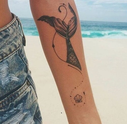 Mẫu tattoo tiên cá cách điệu tuyệt đẹp cho nàng