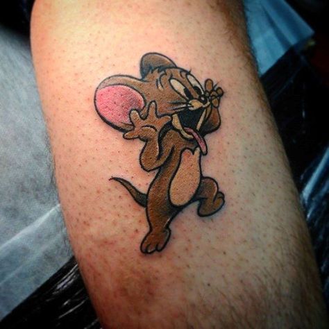 Mẫu xăm chuột Jerry đáng yêu