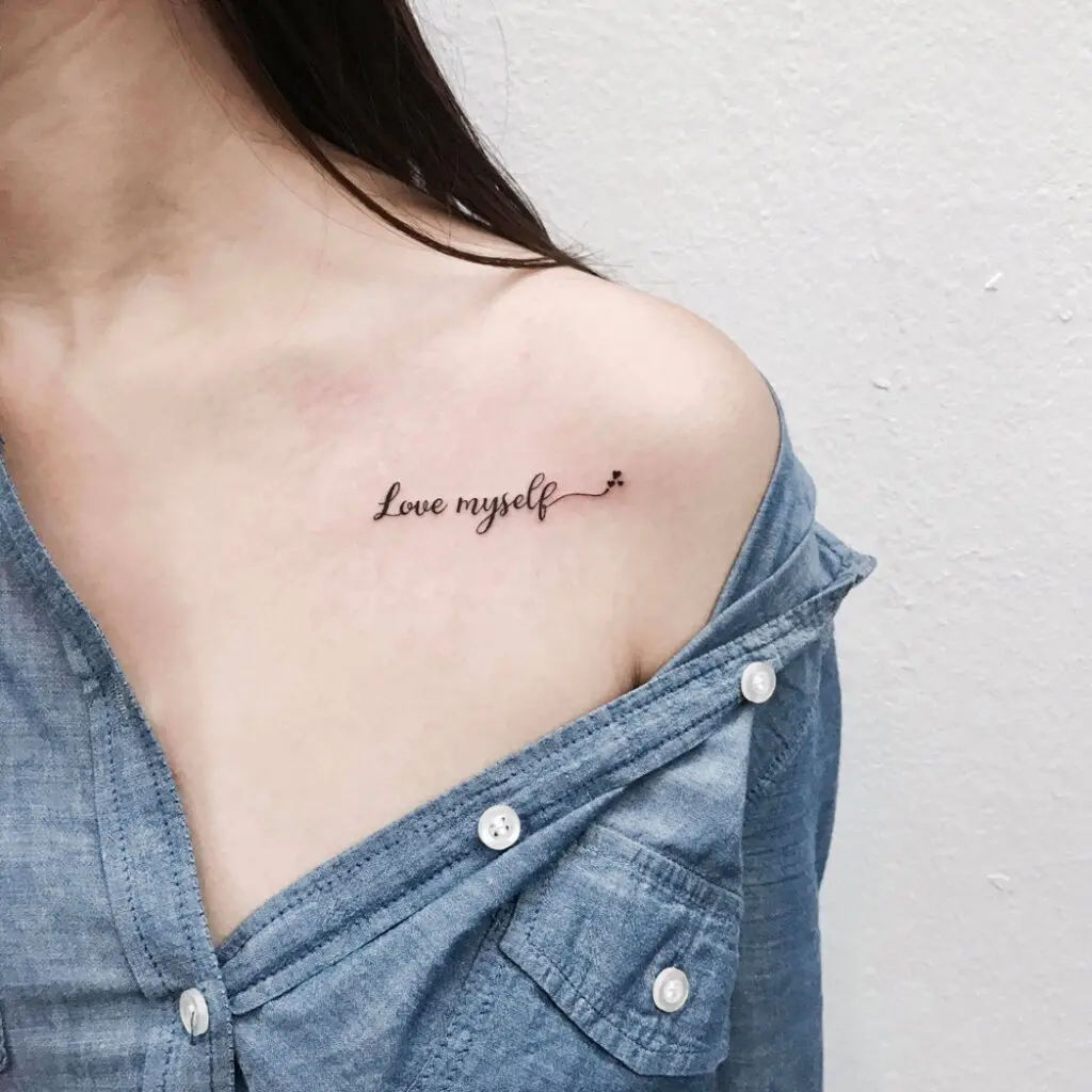 Hinh XÄƒm Love Yourself Ä'áº¹p 1001 Tattoo Love Myself Mini