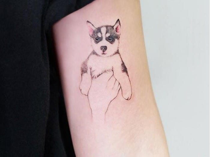 Phát cuồng với tattoo chó đáng yêu
