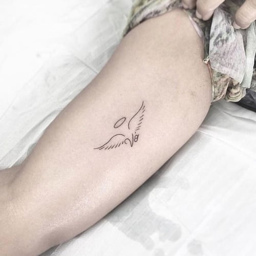 Tattoo cánh thiên thần mini cute hết nấc