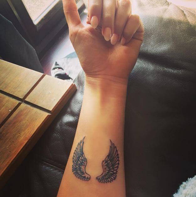 Tattoo cánh thiên thần mini xinh xắn cho nam và nữ