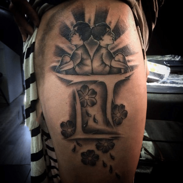 Tattoo cung song tử độc đáo