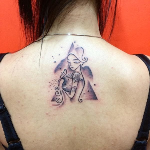 Tattoo đẹp ý nghĩa về cung Bảo Bình cho nữ