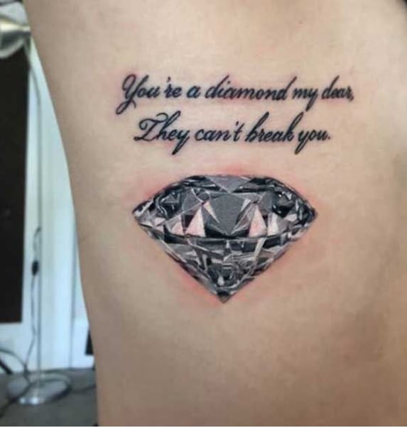 Tattoo kim cương và chữ ý nghĩa cho các nàng