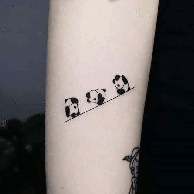 Tattoo những chú gấu trúc cute