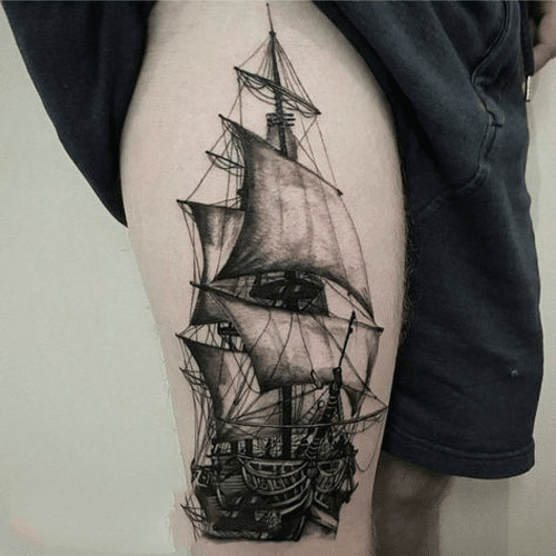 Tattoo thuyền buồm đẹp mê mẩn