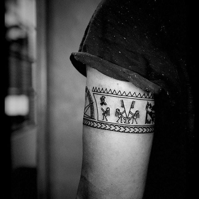 Tattoo trống đồng giản dị mà vẫn thể hiện được nét đẹp truyền thống