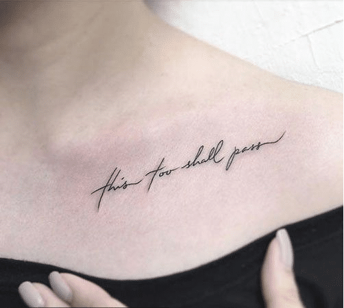 Tattoo xăm chữ kiểu nhẹ nhàng và nữ tính