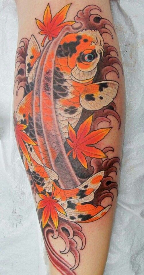 Tattoo xăm lá phong Nhật cổ