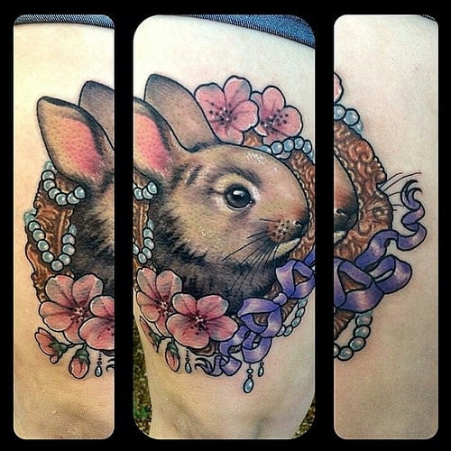 Tattoo xăm thỏ bunny