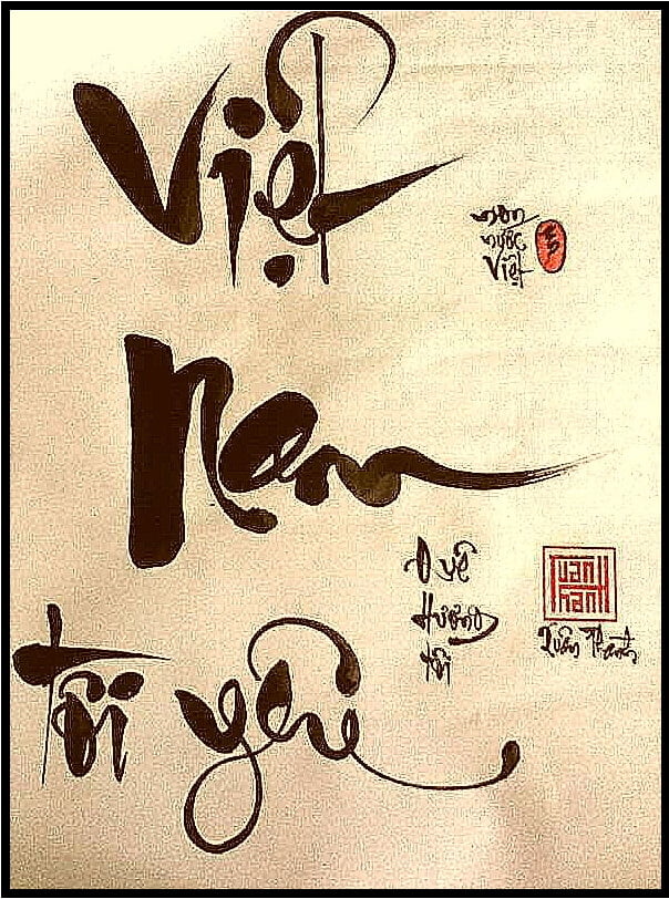 Thư pháp chữ Việt Nam đẹp