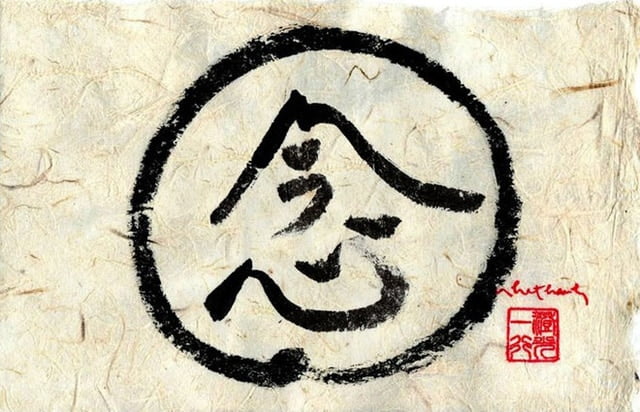 Thư pháp làng mai bằng tiếng Hán