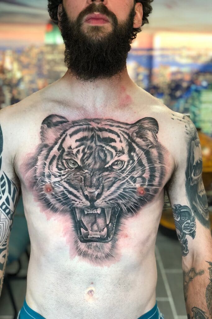 Tổng thích hợp hình tattoo hổ bên trên ngực phái nam đẹp mắt nhất