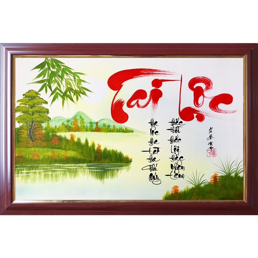 Tranh đẹp nghệ thuật về chữ Tài Lộc