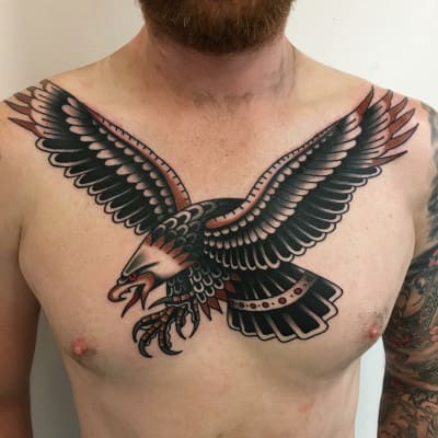 mẫu hình tattoo old school chim đại bàng