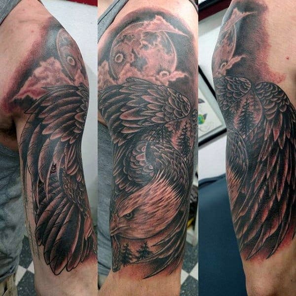 tattoo hình chim đại bàng ở tay