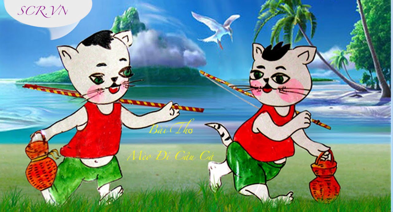 Bài Thơ Mèo Đi Câu Cá ❤️️ Giáo Án Điện Tử + Tranh Thơ