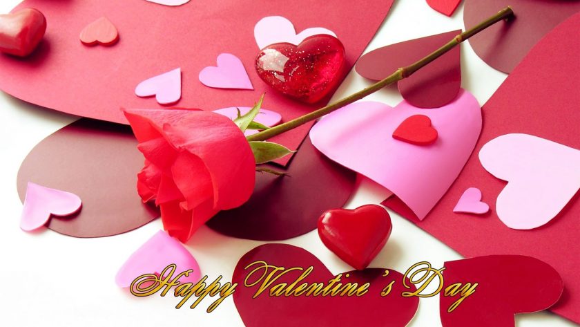 Hình ảnh ngày valentine đáng yêu với hoa hồng lung linh