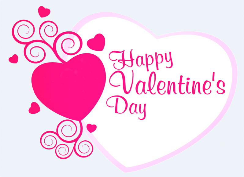 Hình trái tim valentine lãng mạn màu hồng