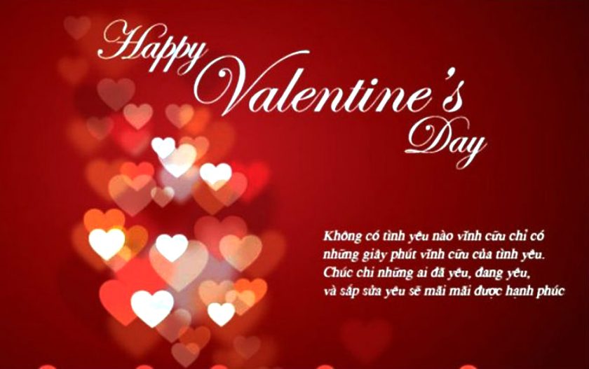 Hình valentine có chữ cực ngọt ngào và lãng mạn