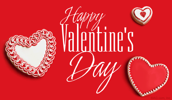 Thiệp chúc mừng valentine cực ấn tượng với trái tim trên nền đỏ