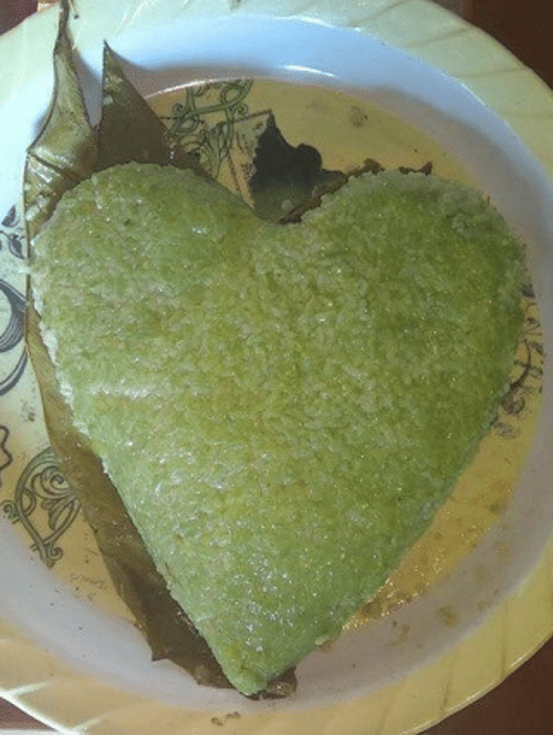 ảnh chế quà valentine hình bánh chưng hình trái tim