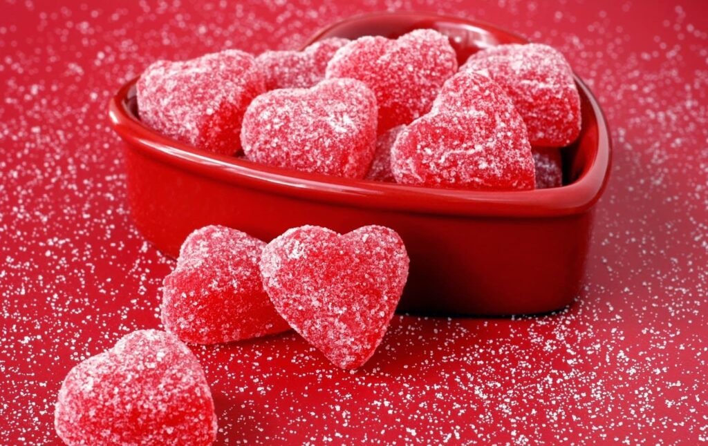 tặng quà kẹo ngọt trong dịp valentine