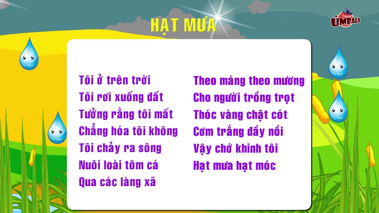Bài Thơ Hạt Mưa Nguyễn Khắc Hào