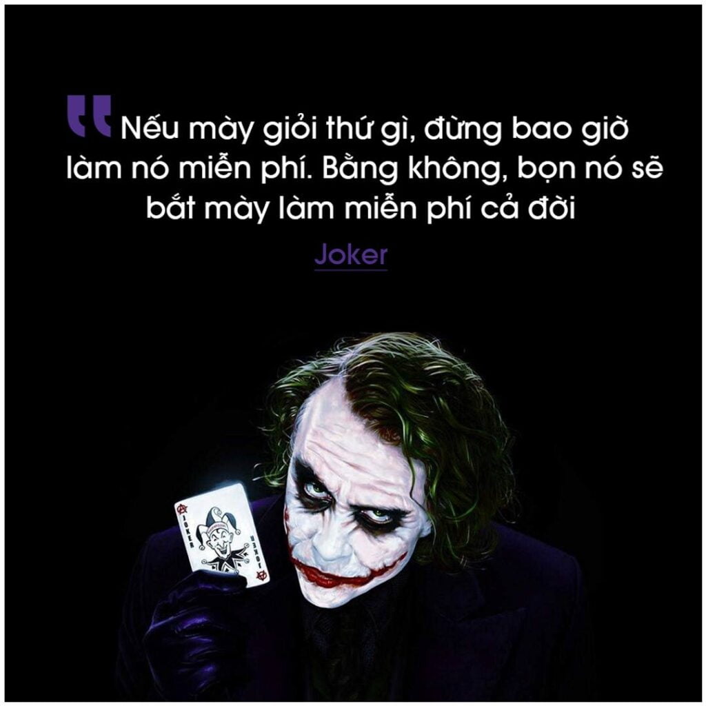 Hình ảnh câu nói hay của Joker