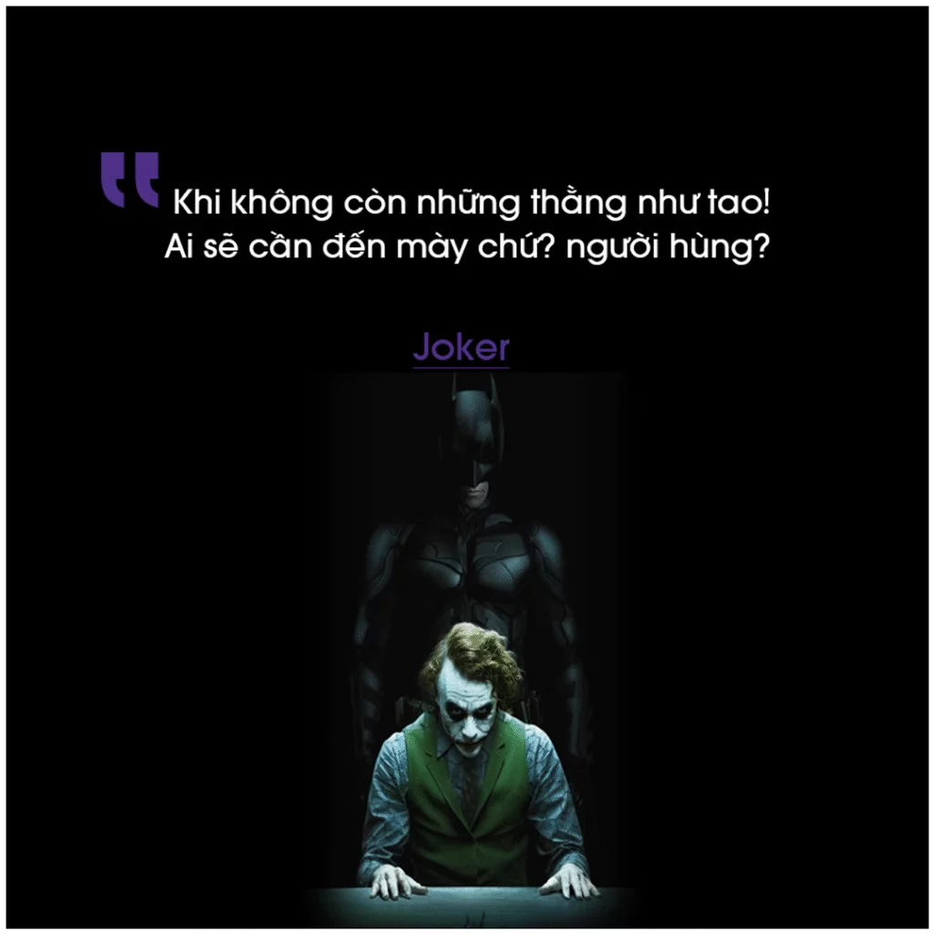 Những Câu Nói Hay Của Joker Về Tình Yêu ❤️ Chất Nhất