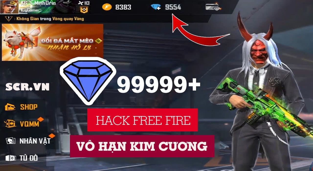 Hack Free Fire vô hạn kim cương