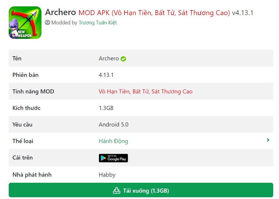 Archero MOD APK v4.13.1