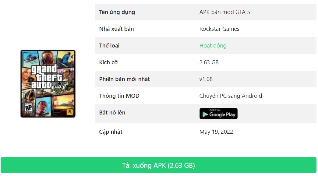 GTA 5 MOD APK v1.08