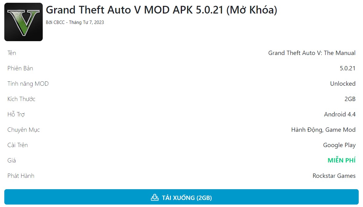 Grand Theft Auto V MOD APK 5.0.21